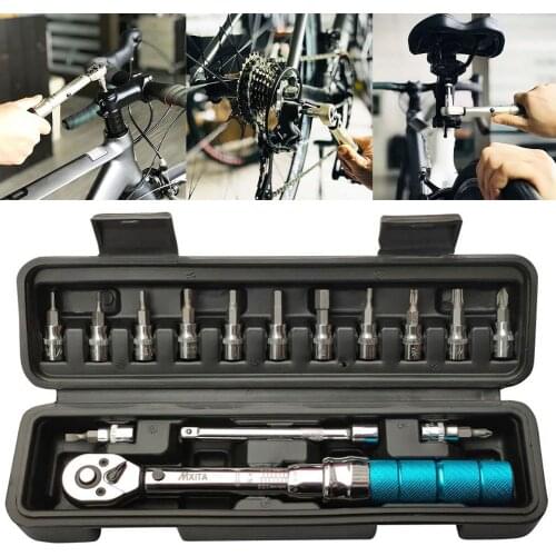 2-15NM/2-24NM MTB Road Mountain Bicycle Bike Preset Torque Wrench Hex Key Repair Tools Kit Socket Set Bike Repair Spanner