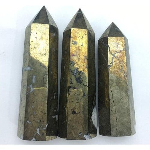 Wholesale Natural high quality healing crystal chalcopyrite wand chalcopyrite point