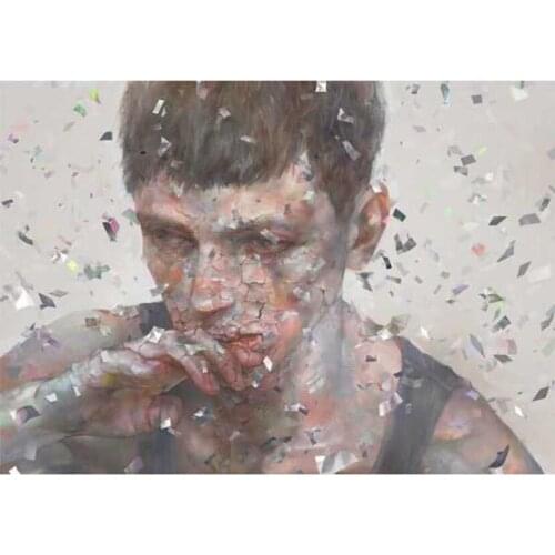 Full Square/Round Drill DIY Diamond Painting Broken Male Face 3D Embroidery Cross Stitch 5D Home Decor JX473