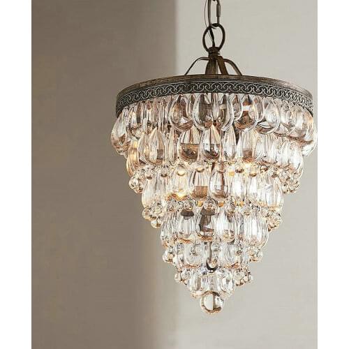 Luxury Large Modern Crystal Drop Round LED Chandelier for Dining Room Crystal Chandeliers Lighting Fixtures