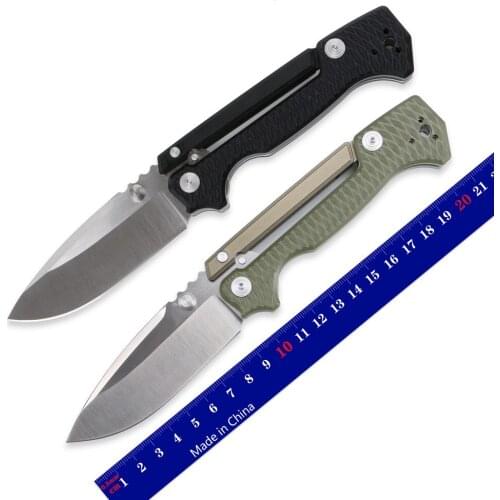 TIGEND 58SQ AD15 folding knife d2 blade, G10 and aluminum alloy handle outdoor hunting knife camping tool kitchenware