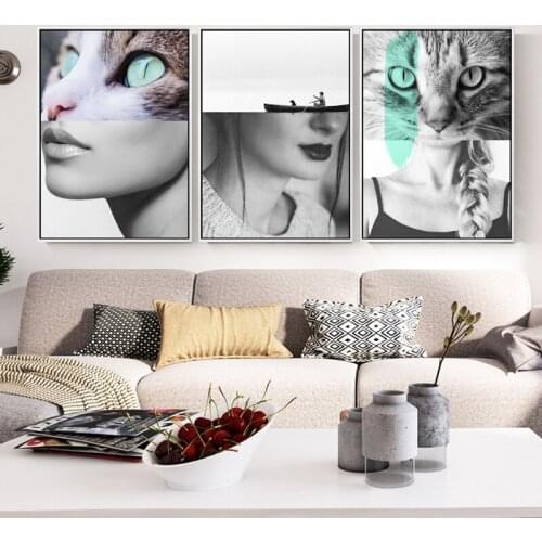 Modern Nordic Style Women Sexy Lips Creative Canvas Painting Art Wall Pictures Posters And Prints For Living Room Girls Room HD