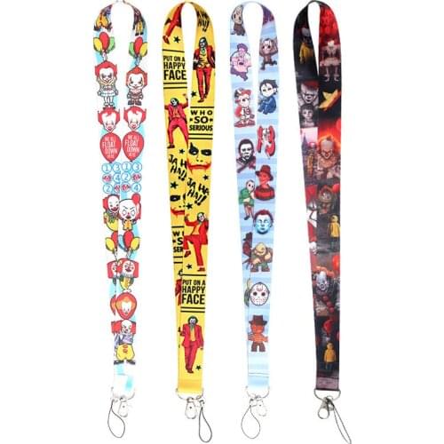 Horror Moive Keychain Lanyard Neck Strap for Key ID Card Straps Badge Holder DIY Hanging Rope Neckband Accessories