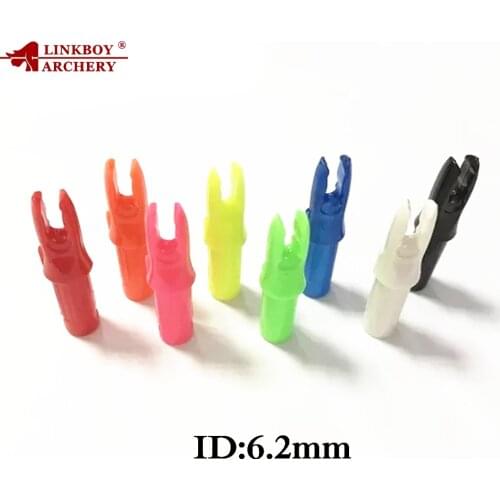 12pcs linkboy archery arrows nock inster ID6.2mm OD 7.6mm carbon arrows shaft compound bow hunting shooting