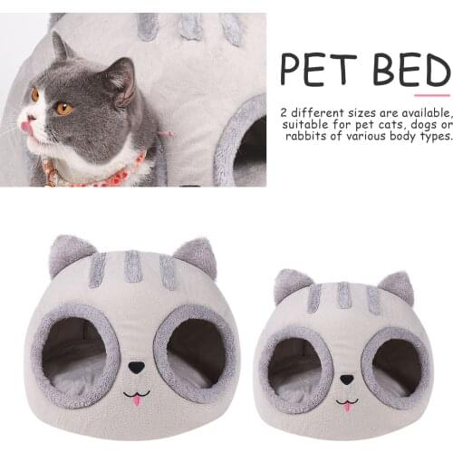 Super Soft Cat Bed Comfort Little Mat Basket Cat Head Shaped for Cat House Pet Tent Cozy Cave Beds Indoor Pet Sleep Accessories