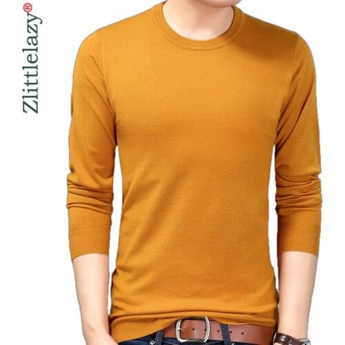 2020 Brand Korean Style Thin Solid Pull Sweater Men Wear Jersey Mensluxury Pullover Mens Sweaters Male Spring Fashions 24034
