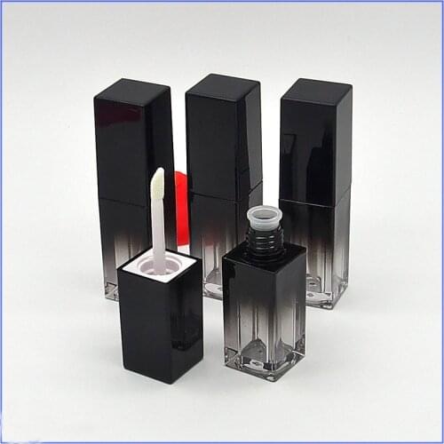 30 pcs Square Lip Balm Tube Empty Lipgloss Container Gradient Black 5 ML Mini Makeup Tools Lip Gloss Tube Rouge Lipstick Case