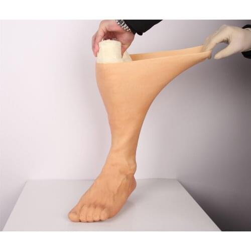 40CM Special For U One Pair Silicone Foot Sleeve Artificial Leg Cover Highly Simulated Skin Realistic Foot Cover Silicone TPE 3G