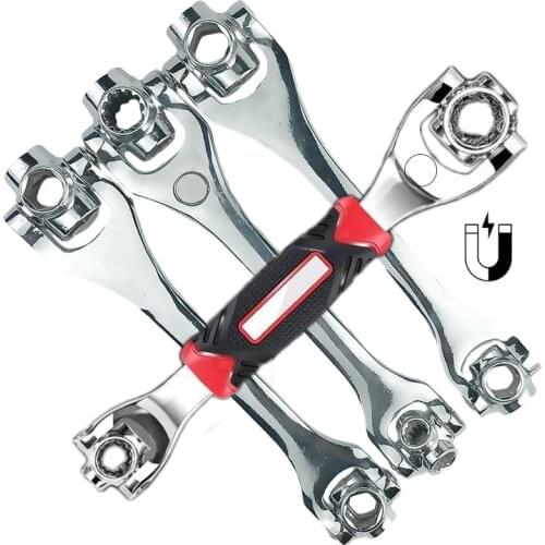 48-in-1 Tiger Wrench Hand Tools Socket Works with Spline Bolts Torx 360 Degree 6-Point Universial Furniture Car Repair Spanner