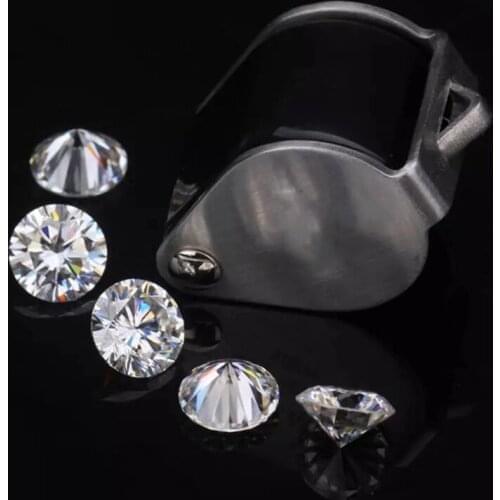 5PCS GH color 1ct Carat Loose Moissanite 6.5mm Round Cut VVS1 loose beads excellent Ring making materials