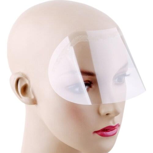 50Pcs/Set Hair Salon Hairspray Masks Cutting Coloring Face Protecting Barber Supplies Disposable Transparent Plastic Face Shield