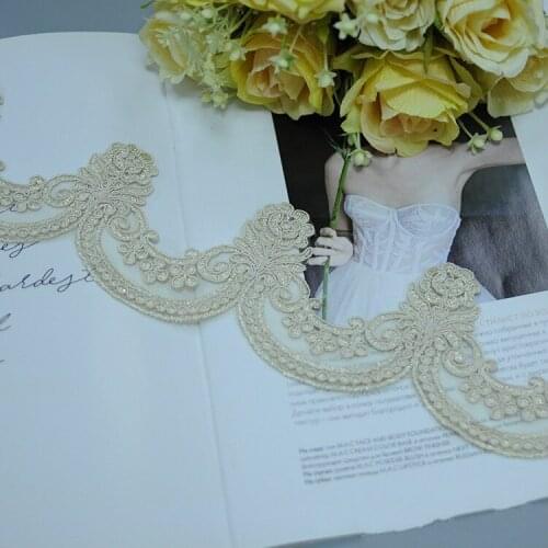 8CM High Gold Childrens Performance Costume Lace Exquisite Strand Embroidery Accessories