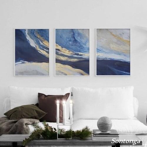 Abstract Landscape Fluid Wall Art Canvas Painting Modern Nordic Posters and Prints Gallery Wall Pictures for Living Room Decor