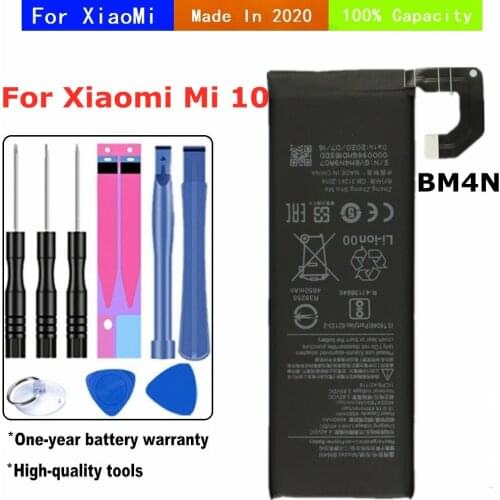 2020 Years 100% Capacity 4780mAh BM4N Battery For Xiaomi Mi 10 5G Mi10 Phone Battery High Quality Replacement Batteries + Tools