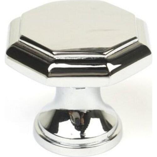 Shiny silver drawer cabinet knob pull chrome dresser cupboard door knob handle modern simple furniture knobs