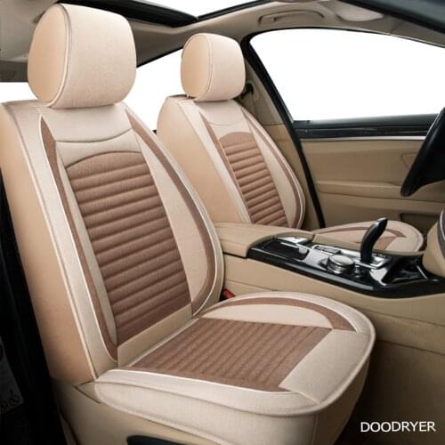DOODRYER flax car seat covers For nissan leaf x-trail t30 navara d40 almera n16 primera p12 terrano teana j32 classic car seats