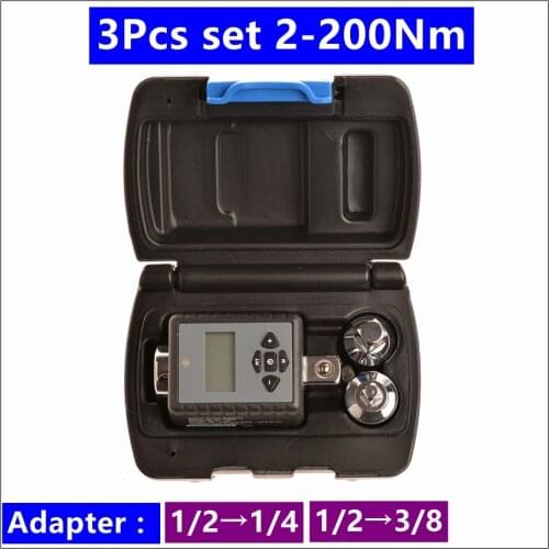 HOSONO Digital torque wrench, torque display head, digital torque meter, set 2-200Nm
