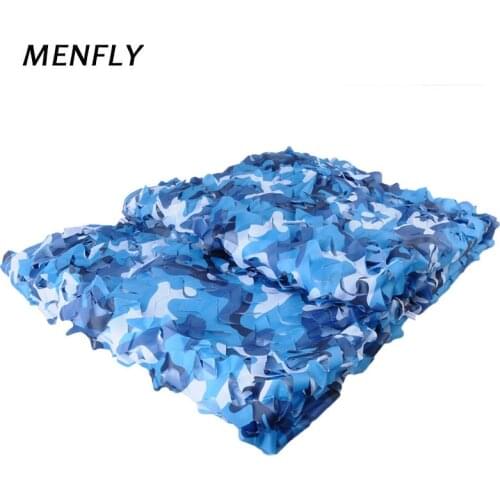 MENFLY Ocean Camouflage Net 3M Wide with Mesh Netting Behind Swimming Pool Shading Camo Network Kindergarten Activity SunShelter
