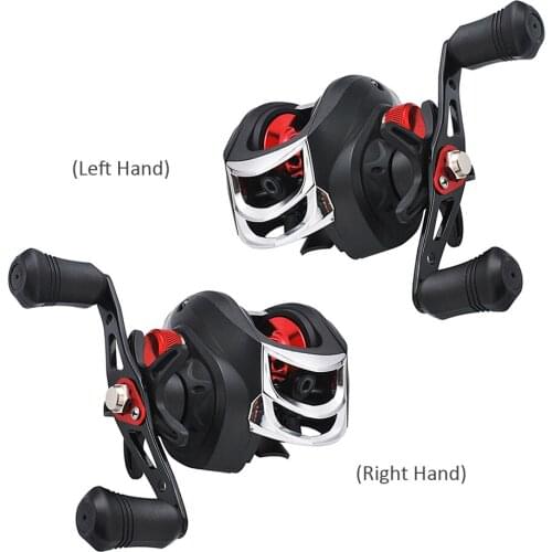 Metal Spool Baitcasting Reel 8kg Max Drag 7.2/1 High Speed Gear Ratio Saltwater Freshwater Low Profile Fishing Wheel