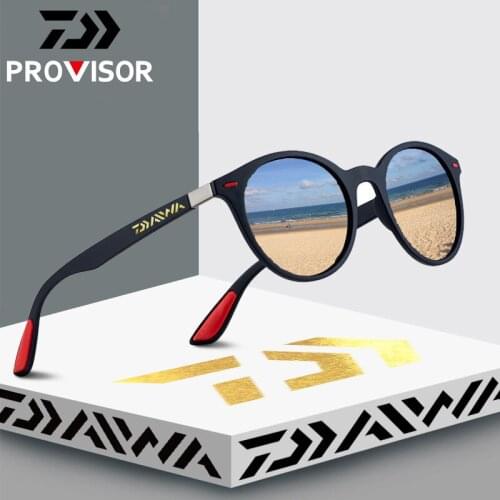 2020 DAWA Fishing Sunglasses UV Protection Ultralight Polarized Sunglasses Men Frame Round Fishing Sun Glasses Driving goggles