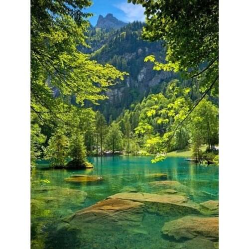 5D DIY Diamond Painting Landscape Cross Stitch Kit Full Drill Square Embroidery Scenery Mosaic Art Picture of Rhinestones Decor