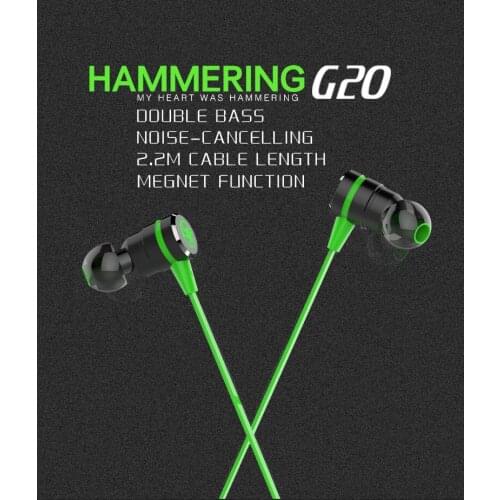 PLEXTONE G20 In-ear Earphone With Microphone Wired Magnetic Gaming Headset Stereo Bass Earbuds Computer Earphone For Phone