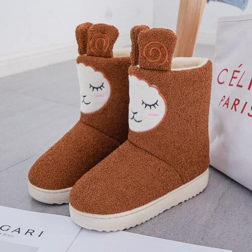 Newest Winter Lovely Kids Snow Boots Thickening Plush Warm Girls Shoes Thick bottom Non-slip Fashion Cotton Boots Student Shoes
