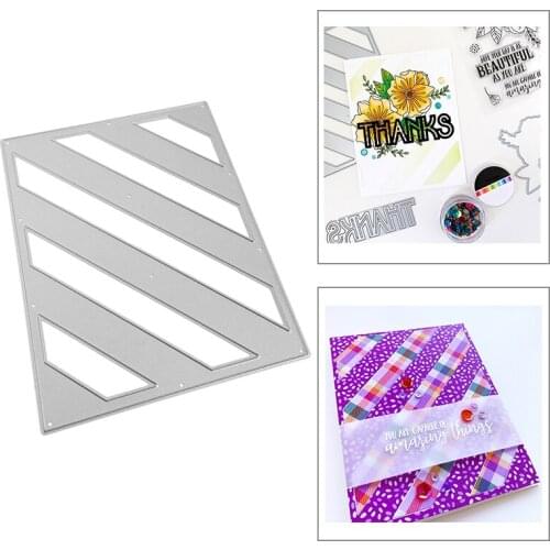 2020 New Rectangle Frame Metal Cutting Dies For Mould Cut Making Stripe Background Card Decoration Album Scrapbooking No Stamps