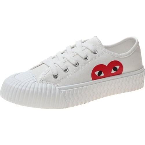 Canvas Shoes Female Retro Student Biscuit Shoes Thin Air-permeable Small White Board Slip-proof and Wear-resistant Leisure Shoes