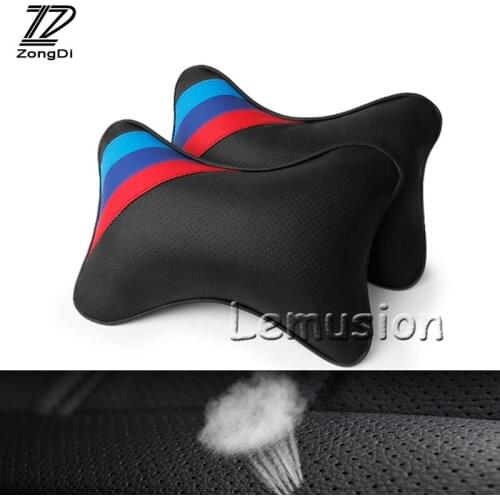 ZD 1PCS For VW Passat B5 B6 Polo Golf 4 5 Chevrolet Cruze Aveo Lada Granta RAM Car Neck pillow Three primary colors Headrest