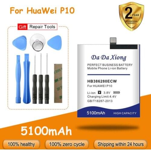 Full Protection And Safety 5100mAh HB386280ECW Battery for Huawei Ascend P10