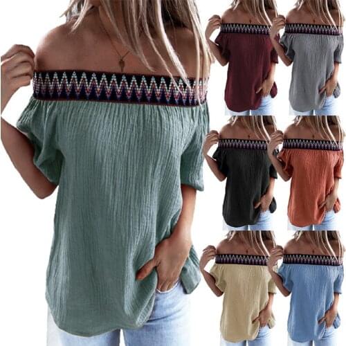 Hot style 2021 summer leisure loose one word led off-the-shoulder choli dress