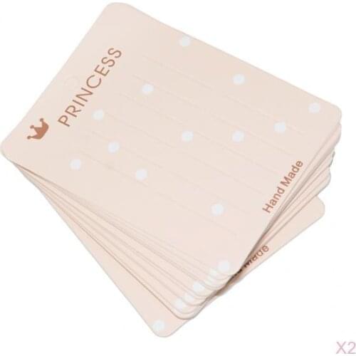 40pcs Fashion Hair Clips Hair Bow Jewelry Display Packaging Cards Rectangle