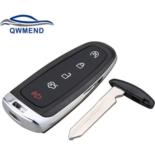 BHKEY 5 Buttons Car Remote Key Shell for Ford Edge Escape Expedition C-max Taurus Flex Focus Car Key Fob Case M3N5WY8609