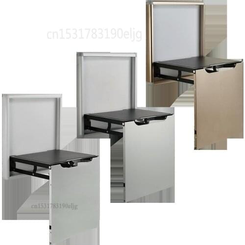 Hidden Wall Hanging Wall Type Folding Stool Porch Chair Changing Shoe Stool Door Shoe Cabinet Wearing Shoe Stool Bathroom Stool