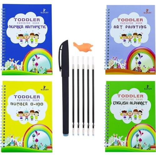 Magic Practice Copybook English Handwriting Copybook Set For Kids Early Childhood Education Writing Practice Copybooks With Pens