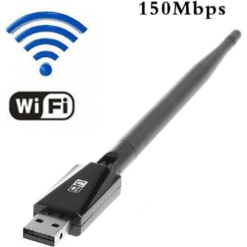 High Speed 150Mbps Mini USB 2.0 Wifi Wireless Adapter 802.11 B/G/N Network Card LAN Dongle With 5dBi Antenna
