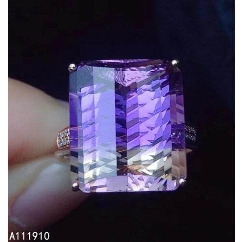 KJJEAXCMY fine jewelry 925 sterling silver inlaid Ametrine gemstone classic ladies ring fashion popular