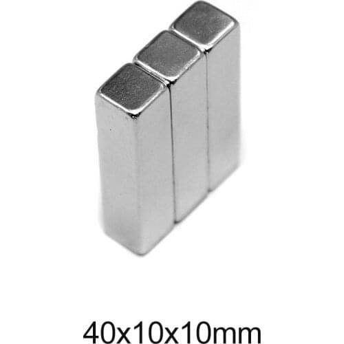 1~15PCS 40x10x10 Block Strong Magnetic Magnet 40mm*10mm Permanent Neodymium Magnet 40x10x10mm Quadrate Big Magnet Sheet 40*10*10