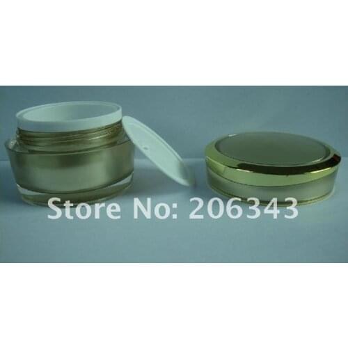 30G gold acrylic cream jar, cosmetic container