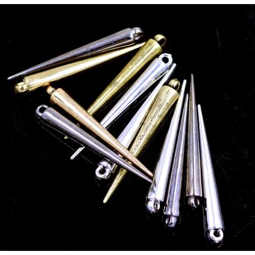 30Pcs Pendants Spike Tear Rivet Punk Studs And Spikes Earring Cone Acrylic Jewelry DIY Findings Charms 53mm