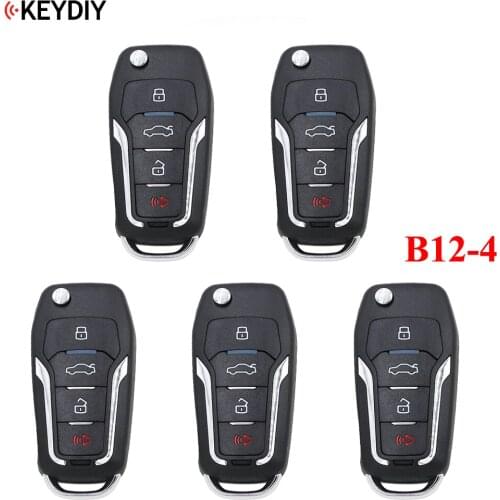 5 PCS, Original 3+1 Buttons Universal Remote Control Key B-Series for KD900 KD-X2 MINIKD,URG200 ,KEYDIY for B12-4 F Style