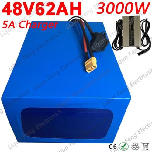 48V Ebike Battery 48V Lithium Scooter Battery 48V 60AH 50AH 40AH 35AH 30AH Electric Bike Battery For 48V 3000W 2000W 1000W Motor
