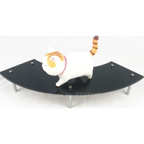 Single Tier 5mm thick Acrylic Shelf Riser Toy Figure Storage Organizer For Kitchen Cabinet Bathroom Counter