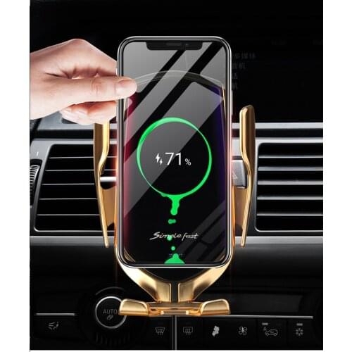 Automatic Clamping 10W Wireless Car Charger For iPhone XS 11Pro For Samsung S10 S20 Qi Fast Charging For Type c Car Phone Holder