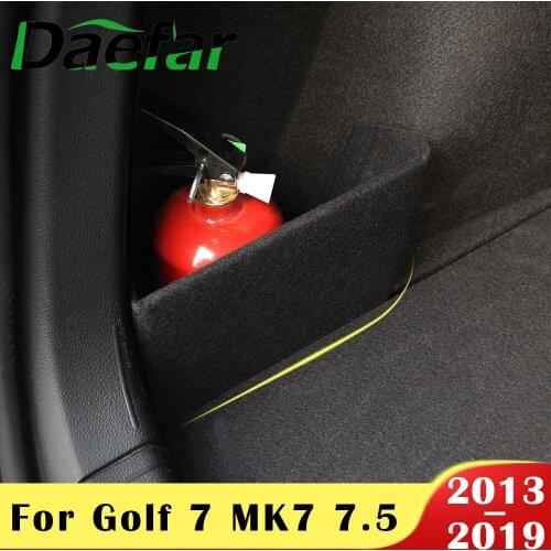 Trunk Boot Baffle For Volkswagen VW Golf 7 7.5 Car Rear Trunk Storage Side Baffle Storage Board Shape Clapboard Car Accessories