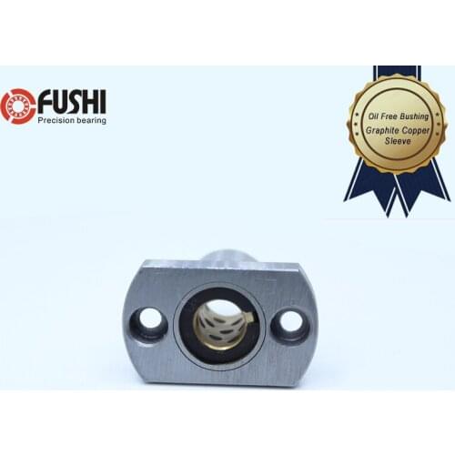 LMH10UU Oil Free Bushing Linear Bearing 10*19*29 mm 2PCS Graphite Copper Sleeve Flange Mounted Linear Bearings LMH10 UU MFNS10