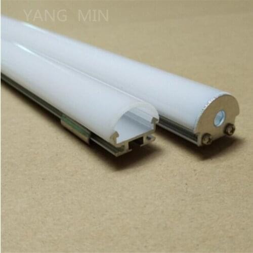 Free shipping 50pcs/lot ,2m long led aluminium profile for LED strip milky/transparent cover with fittings