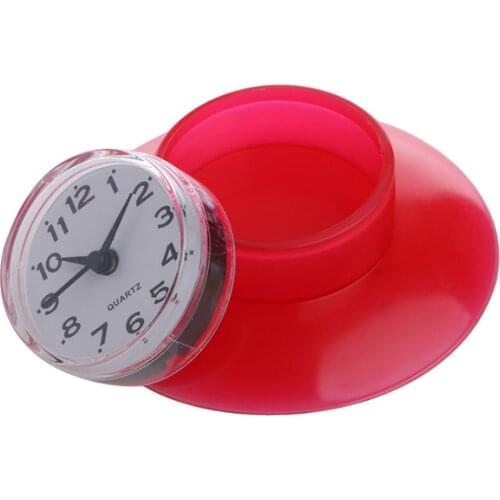 Shower Clock Silicone Bathroom Kitchen Shower Suction Wall Clock Multicolor Water-Resistant Timer Glass Wall Window Mirror
