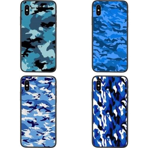TPU Phone Covers Stores Blue Camouflage Pattern For Xiaomi Mi 10 11 9 10T Pro Lite Ultra Poco X3 F3 NFC CC9 Pro